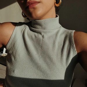 Baby Blue Turtleneck Tank